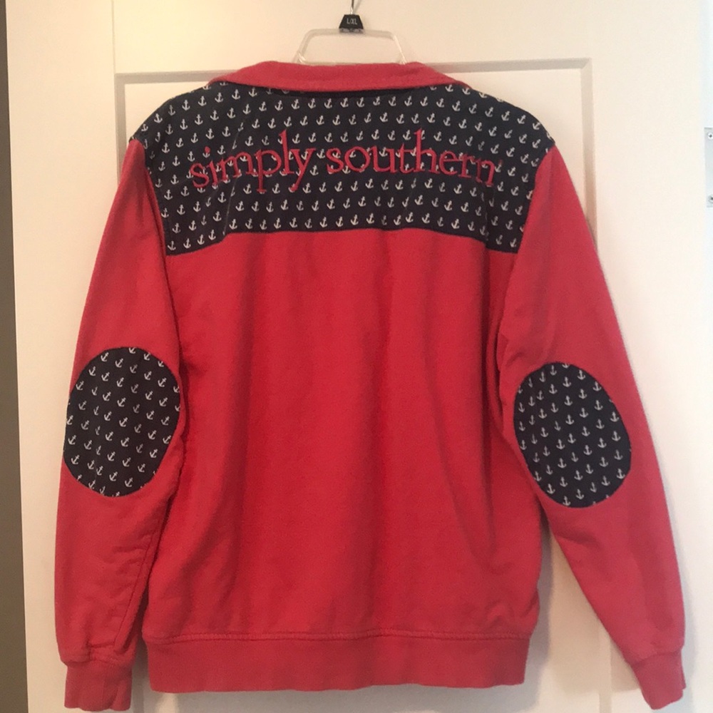 Pink Simply Southern Pullover Quarter Zip, Size S